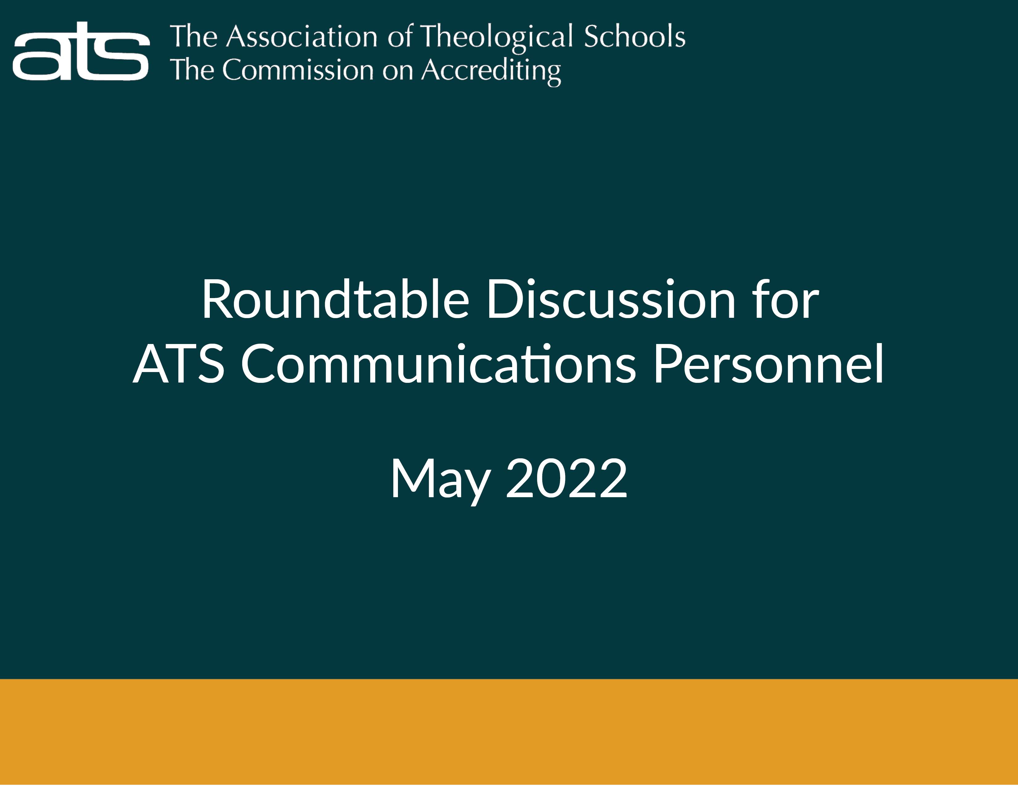 View the Zoom conversation held among communication professionals who work at ATS schools.